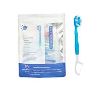 Disposable Toothbrushes with Toothpaste, 5-in-1 Tool(Mini Toothbrush & Floss & Tongue Scraper & Toothpick Set) with Bursting Bead-Portable Oral Care for Home&All in-One Oral Care on The Go (I 26pcs)