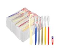 Disposable Toothbrushes with Toothpaste and Comb for Homeless Individually Wrapped-Suitable for Hotel,Shelter/Homeless/Nursing Home/Charity (50 PCS)