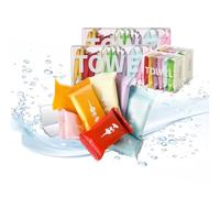 Disposable Towels for Travel:Compressed Towel Tablets,42Pcs Disposable Washcloths for Travel, Thicker Super Absorbent Disposable Washcloths, Ideal for Couples or Families on Brief Trips (14+14+7+7 PC)