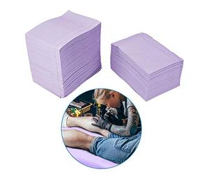 Disposable Waterproof Mat, 125Pcs Tattoo Table Mats Leak-Proof Clean Tablecloths Underpad Beauty Parlor Tattoo Protector Pad Sheet(Purple)