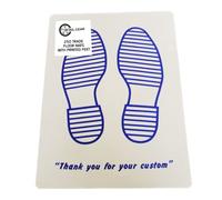 Disposable White Paper Car Floor Mats with Printed Blue Feet 250 pack - Automotive Car Paper Floormats for Valeting, Mechanic, MOT, Service etc. 38 x 50cm