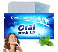 Disposable Wipe Oral Finger Brush Up,Fast Stain Removal Teeth Cleaning Tools,Portable Disposable Toothbrush & Teeth Whitening Strips,Soft & Gentle Non Sensitive TeethWipe for AllTeeth Types (50PCS)