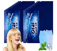 Disposable Wipe Oral Finger Brush Up - Teeth Cleaning Tools Fast Remove Stains - Disposable Toothbrush & Teeth Whitening Strips - Portable, Soft, Gentle Teethwipe for Allteeth Types (50pcs)