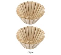 Disposable Wood Fiber Coffee Filters 50pcs Unbleached Paper Replacement for Restaurants Coffee Shops and Home Brewing Size S 45x60mm L 45x70mm (1-2 Person)