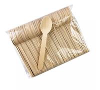 Disposable Wooden Spoons Biodegradable Eco Friendly 100% Birchwood Disposable Spoons for Party, Picnic, BBQ, Dessert, Birthdays & Weddings