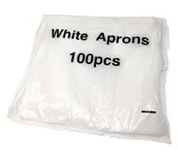 Disposables Polythene Aprons White Flat Pack 100 - Discounted Cleaning Supplies