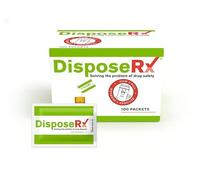 DisposeRx Medication Disposal Packets - 100 Pack - Bulk Drug Disposal Solution for Fire Departments, Medical Offices, Public Health Departments