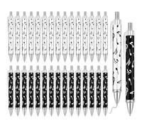Dispowreath 30 Pcs Musical Note Ballpoint Pens - Black Ink - Smooth Writing - Music Themed Pens - Novelty Gifts for Teachers & Students