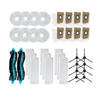 DispRA Replacement Compatible With Cecotec Conga 11090 Spin Revolution Vacuum Cleaner Accessories Roller Side Brush Hepa Filter Mop Cloth Dust Bags(Set17)