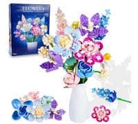 Disracker Flower Bouquet Building Set, 888PCS Botanical Collection Building Blocks for Adults - DIY Home Office Decor, Ideal Gift for Women (Vase Not Included)