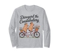 Disregard The Constabulary Funny Cute Capybara Cottagecore Long Sleeve T-Shirt
