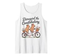 Disregard The Constabulary Funny Cute Capybara Cottagecore Tank Top