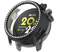 Disscool Case Cover Compatible with COROS PACE 3 Smartwatch Anti Drop Hard PC Replacement Protective Cases Synthetic Diamond Decoration Cover Watch Accessories(Black)