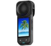 Disscool Compatible with Insta360 X5/X4 Lens Silicone Protective Case Cover Lightweight Shockproof & Scratch Resistant Full Body Protection Portable Travel Skin Sleeve Camera Accessory(Black)