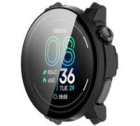 Disscool Full Coverage Case with Screen Protector Compatible with COROS PACE Pro PC and Real Glass Protective Case Cover Smart Watch Accessories(Black)