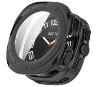 Disscool Full Coverage Case with Screen Protector Compatible with Samsung Galaxy Ultra 2 PC and Real Glass Protective Case Cover Film Smart Watch Accessories(Black)
