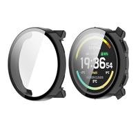 Disscool Full Coverage Case with Screen Protector Compatible with SUUNTO Vertical 2 PC and Real Glass Protective Case Cover Smart Watch Accessories(Black)