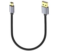 Disscool High Speed Mini USB Cable, USB 2.0 to Mini B 5Pin Charger Cord Durable Charging Cable Compatible with Garmin GPS, PS3 Controller, MP3 Player, Camera, Dash Cam(0.3M/0.98FT, Male to Mate)