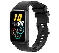 Disscool Silicone Strap for Honor Watch ES,20mm Width Replacement Band for Honor Watch ES (Black)