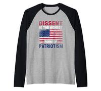 Dissent Is The Highest Form of Patriotism American Raglan Baseball Tee