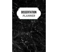Dissertation Planner: Undated Theses Diary For Undergraduate ,Masters Students Assignments , Black marbled Cover Design
