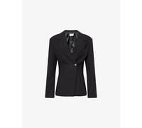 Dissh Womens Dissh Suri Cinched Stretch-Woven Blazer Black 12