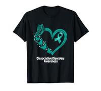 Dissociative Disorders Awareness Heart Butterfly T-Shirt
