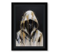 Dissolution in Gold Modern Framed Wall Art Print A1 (84.1×59.4cm) Black, Wall Decor for Living Room, Bedroom, Office & Home, Ready to Hang, Art Gift