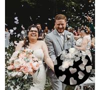 Dissolvable Biodegradable Wedding Confetti Hearts, White Rice Paper, Water Soluble & Venue Approved, Eco-Friendly Toss for Church & Garden Weddings (150g Bulk Pack, 28000 Pieces)