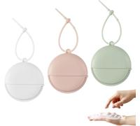 Dissolvable Paper Soap Sheets for Travel - 50 Pcs Portable Foaming Hand Washing Soap Paper with Rotatable Round Case, 3 Fruit Scents Scented Mini Disposable Soap Paper