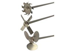 Dissolve Type Stirring for Blender Overhead Stirrer Electric, Lab 304 stainless steel Four-bladed propeller, Stir the material upward when stirring(Triple blade: 8cm)