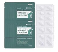 Dissolving Microneedle Eye Patches, 12PCS Nano Microneedle Eye Patch, Micros Needle Antiwrinkles Patches for Dark Circles Puffys Eyes, Hyaluronic Acid Hydrating Gel Brightening Eyes Patch Skincare