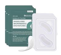 Dissolving Microneedle Eye Patches, Nano Microneedle Patch with Peptides & Hyaluronic Acid, Anti Wrinkle Micro Needle Eye Masks for Dark Circles, Under Eye Gel Patches for Puffy Eyes, Pack of 3
