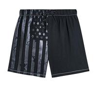 Dissolving Swim Trunks Prank Shorts Funny Gift for Brother Boyfriend Bachelor Beach Party in The Swimming Pool, Flag Black, L