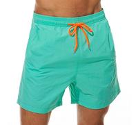 Dissolving Swim Trunks Prank Shorts Funny Gift for Brother Boyfriend Bachelor Beach Party in The Swimming Pool, Cyan Blue, X-Large
