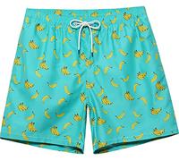 Dissolving Swim Trunks Prank Stuff Funny Shorts Gag Gifts for Brother Boyfriend Bachelor Beach Party in The Swimming Pool, Banana Cyan, Small