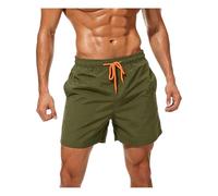 Dissolving Swim Trunks Solid Color Waterproof Board Shorts Men's Swim Shorts Boys Beach Pants Black Blue Red Board Swimwear Surf Pants for Men