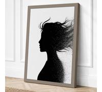Dissolving Thought Minimalist Canvas Wall Art Print 18x12 Inch (46 x 30 cm)