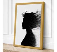 Dissolving Thought Minimalist Canvas Wall Art Print 24x16 Inch (61 x 41 cm)