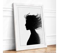 Dissolving Thought Minimalist Framed Wall Art Print A2 (59.4×42cm) White, Wall Decor for Living Room, Bedroom, Office & Home, Ready to Hang, Art Gift
