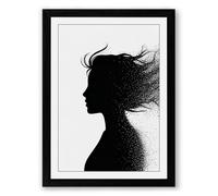 Dissolving Thought Minimalist Framed Wall Art Print A4 (29.7×21cm) Black, Wall Decor for Living Room, Bedroom, Office & Home, Ready to Hang, Art Gift