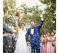 Dissolving Water Soluble Rice Paper Confetti White Wedding Confetti 20000 Pieces 150 Gram 2CM Biodegradable Circle for Send Off Outdoor Beach Reception Ceremony Celebration Classic Modern Decoration