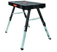 Disston Omni Plus 5 in 1 Workbench, Clamping Table, Scaffold, Dolly and Creeper All in one Work Table Orange/Black