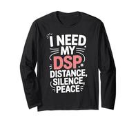 Distance Silence Peace Introvert Girl Introverts Self Care Long Sleeve T-Shirt