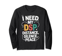 Distance Silence Peace Introvert Girl Introverts Self Care Long Sleeve T-Shirt