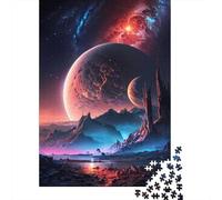 Distant Cosmos Oasis Adult 1000-Piece Jigsaw Puzzle, 52x38cm/1000pcs; An Evening Activity Away from Screens; Smooth White Cardboard Pieces