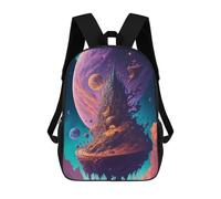 Distant Fantasy World Backpack, 3D Printed School Bag, School Lunch Bag, Travel Backpack, Friends Backpack, School Backpack for Girls And Boys 17inch