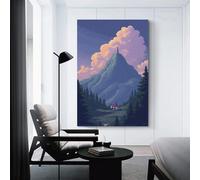 Distant Mountains Artistic Wall Art Painting The Picture of Animal Print On Canvas Artwork Pictures For Home Living Room Modern Decor Decoration 08x12inch(20x30cm)