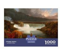 Distant View of Niagara Falls Wooden Jigsaw Puzzle Waterproof 1000 Piece Puzzles for Adults Impossible Challenging Games