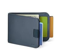 Distil Union Wally Bifold 5.0 with MagLock | Leather Wallet with Money Clip & MagLock | Slim, Minimalist Billfold, Navy, One Size, Version 5.0